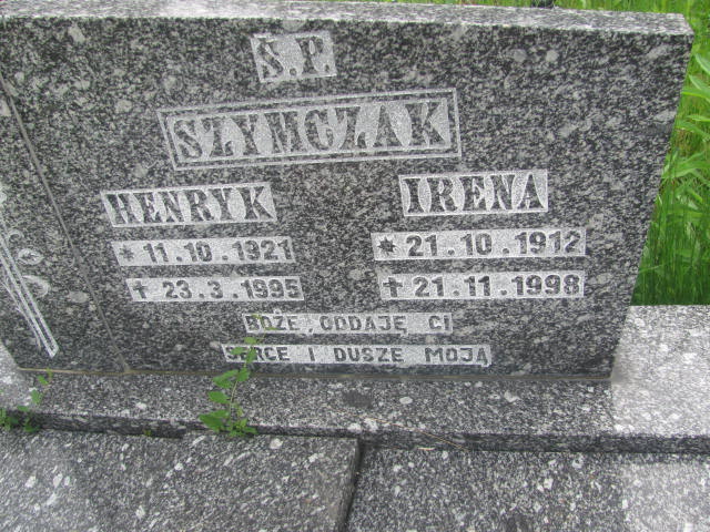 Irena Szymczak 1912 Zabrze św. Macieja - Grobonet - Wyszukiwarka osób pochowanych